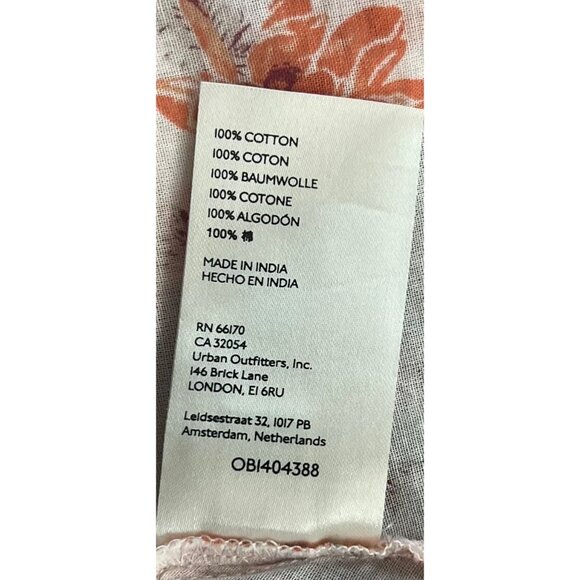 Free People Amanda Ruffle Wrap Top Medium Floral Womens Long Sleeve Boho Chic - Picture 11 of 13